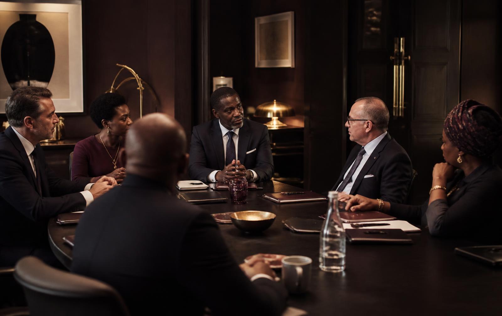 Executives in a boardroom strategy session
